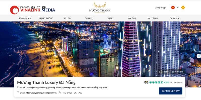 Website giới thiệu về khách sạn - Nơi cư trú